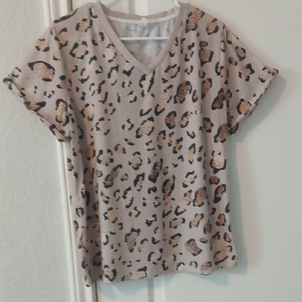 Leopard Print Short Sleeve Tee